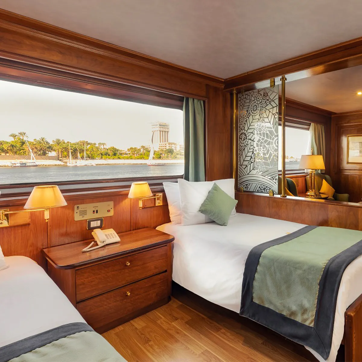 Cabin aboard the MS Salacia Nile Cruise Nile cruise